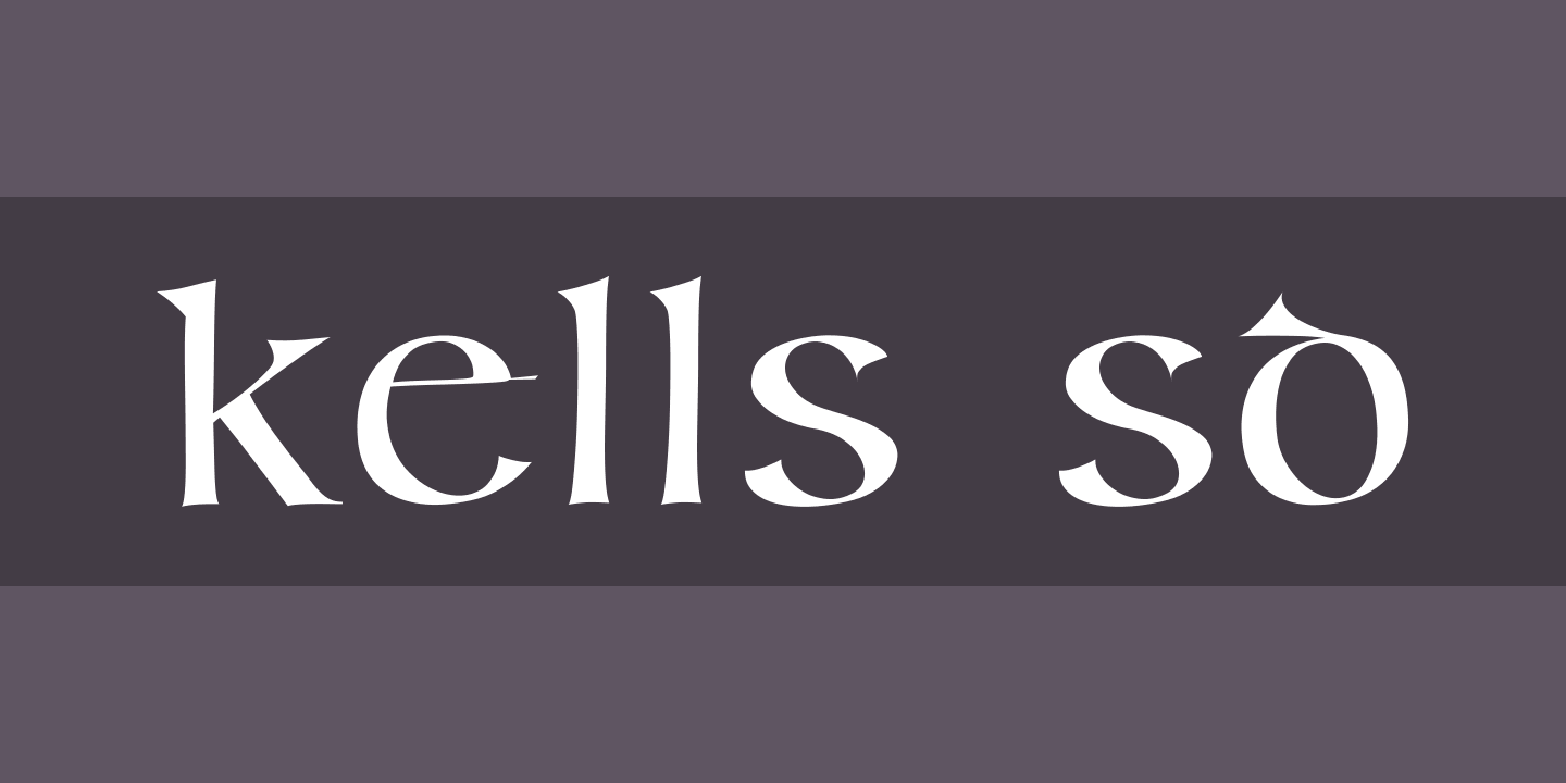 Пример шрифта Kells SD